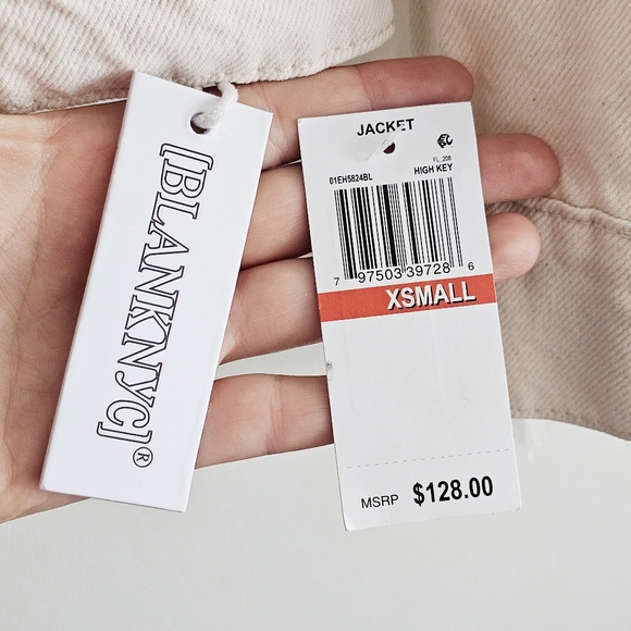 BLANKNYC Sacha Fringed Denim Jacket XS NWT Anthropologie Exclusive Boho Western - Picture 4 of 16